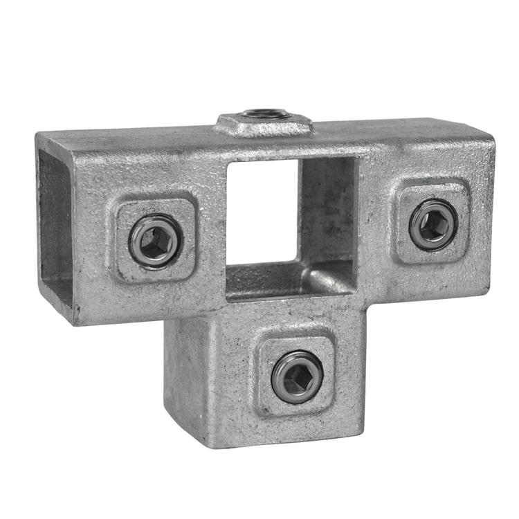 Buiskoppeling T-Stuk met zij-uitgang - vierkant - 40 mm